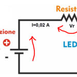 Calcolo della resistenza da mettere in serie ad un led nei progetti con Arduino.